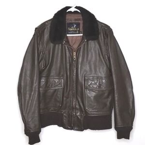 Vintage Startown G-1 Aviator Jacket size 40 brown leather bomber